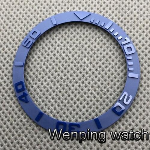 38mm high quality blue ceramic bezel insert fit 40mm watch case mens watch bezel