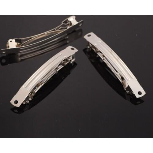 10pcs/lots 75mm French Barrettes Iron Metal Spring Hair Clips Hairpin Diy Hair Jewelry Headwear Making Accessories Bows Findings