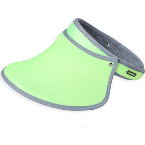 2021 New Pink red green beach women summer sun visor wide-brimmed hat beach hat adjustable UV protection female cap packable