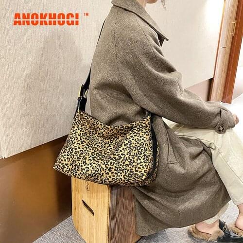 ANOKHOGI Colorful Fashion Leopard Print Zebra Print Soft Leather Shoulder Bag Female Big Capcity Handbag zx183