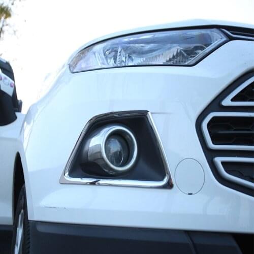 Foal Burning ABS Chrome Car Head Fog Lamp Cover Lights Trim Sticker for Ford Ecosport 2013 2014 2015 2016 2017 Accessories
