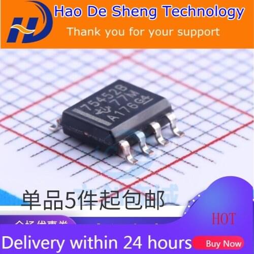 10PCS/LOT SN75452BDR 75452B SN75452 SOIC-8 Line Drive IC New Original In Stock