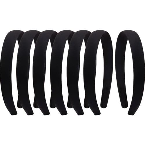 10pcs Headbands Black White 2cm Wide Grace Padded Velvet Hair Band Like Headband Solid Hair Band For Women And Girls