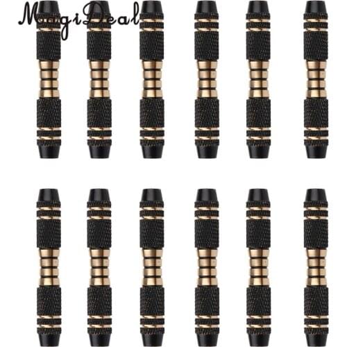 12 Pieces 16 Grams Copper Dart Replacement Barrels Shafts Grip Replacement Barrels for Soft Tip Dart -Black