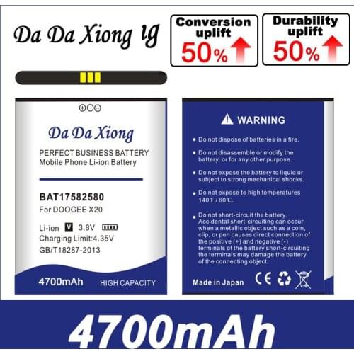 2019 Da Da Xiong New Original BAT17582580 Battery 5.0inch for Doogee X20 X20L Mobile Phone Battery 4200mAh