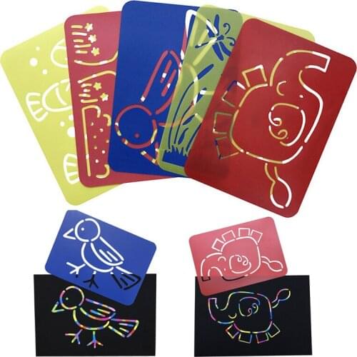 5pcs/set DIY Childrens 21*30CM Painting Animal Template Pattern Stencils Suit Kids Painting Early Educational Toys for children
