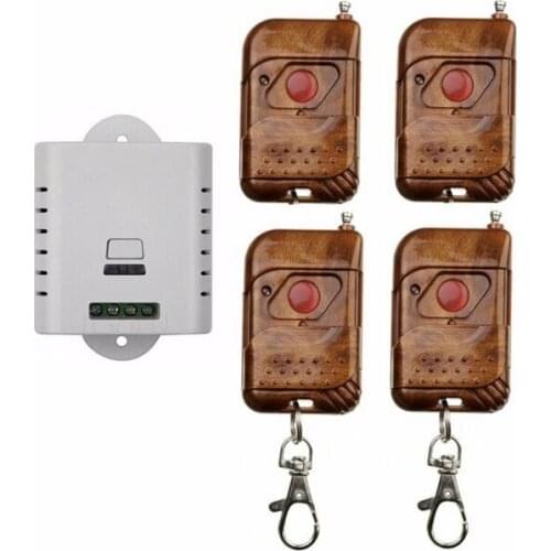 85V 110V 120V 220V 250V 1CH 1* Receiver +4* Transmitter RF Wireless Remote Switch teleswitch Momenrary Toggle Latched Adjustable