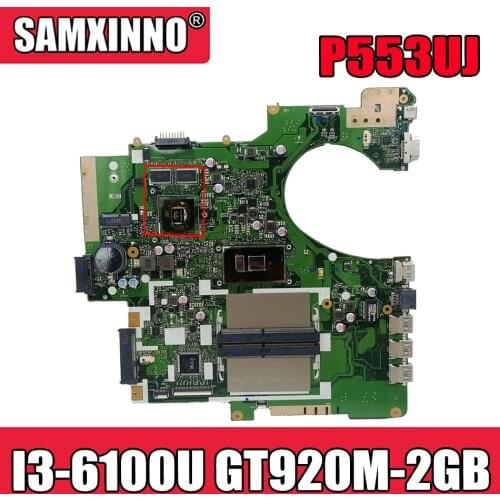 Akemy P553UJ Laptop motherboard for ASUS P553UJ P553U PRO553UJ PRO553U original mainboard I3-6100U GT920M-2GB