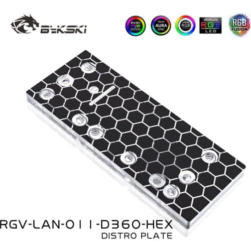 BYKSKI Acrylic Board Water Channel Solution use for LIAN LI O11 Dynamic Case for CPU and GPU Block / 3PIN RGB / Combo DDC Pump