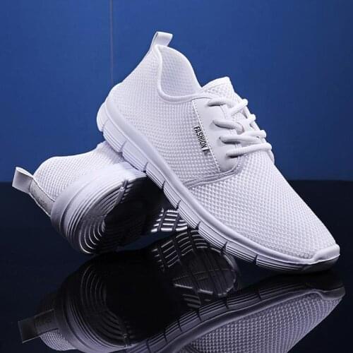 Large Size Summer Light Weight Sneakers Women Running Shoes Men Sports Shoes Ladies Sport Woman Shoes Walk White Snickers D-423