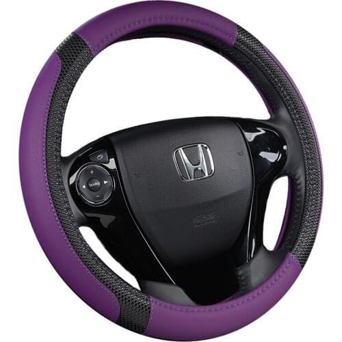 DERMAY 2018 New Car Steering Wheel Cover Massage Design micro fiber Leather 5 Colors M size fit outer Diam 37-38cm Non-slip