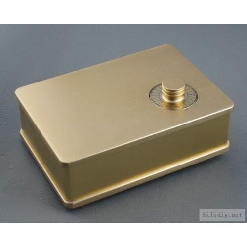 Diy Box 236X75X166mm Tyrant Gold Passive Luxury Front-level Aluminum Case (with Luxury Aluminum Knob) Diy Amp Case