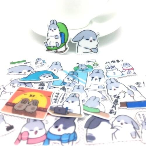 40 Pcs Cute Bucky Rabbit Sticker for kids toys book phone Luggage Home Decor Fashion Vinyl Decals DIY Stickers scrapbooking