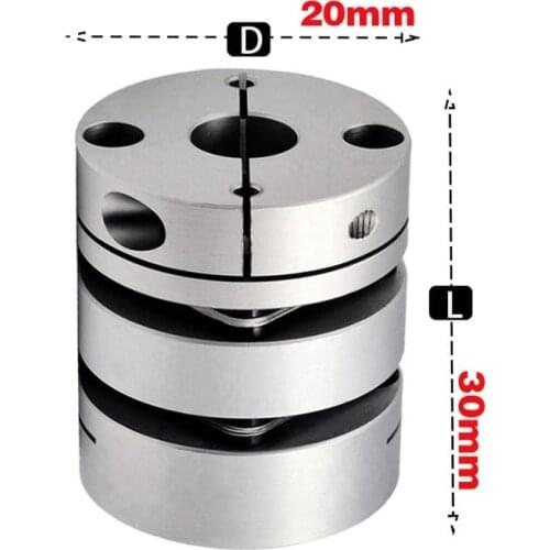 Aluminum alloy D20L30 double diaphragm coupling elastic connector D20mm L30mm ball screw step servo motor encoder computer