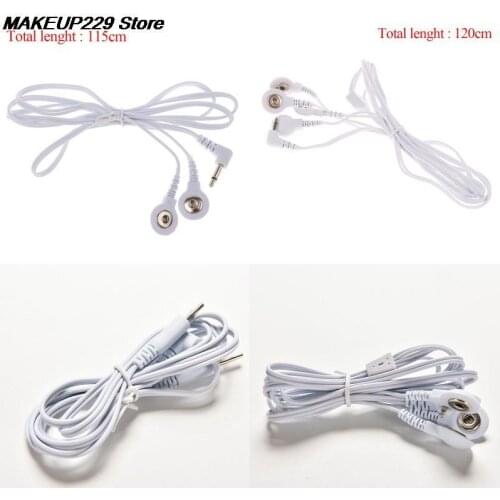 2.5/3.5mm 4/2 Buttons Electrotherapy Electrode Lead Wires Cable For Tens Massager Connection Cable Massage & Relaxation