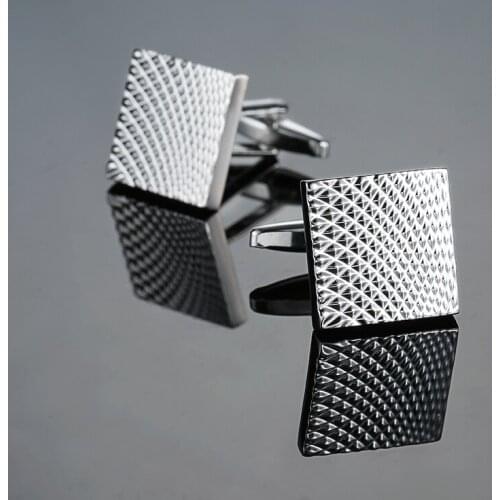 French Shirt Cufflinks for Mens Brand Cuff links Buttons SILVERY 3D carving High Quality Drop Shipping 2018 New Arrival Jewelry