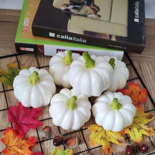 6/8/12Pcs Artificial Pumpkins Harvest Props Home Halloween Thanksgiving Decor Festive & Party Supplies Accessories
