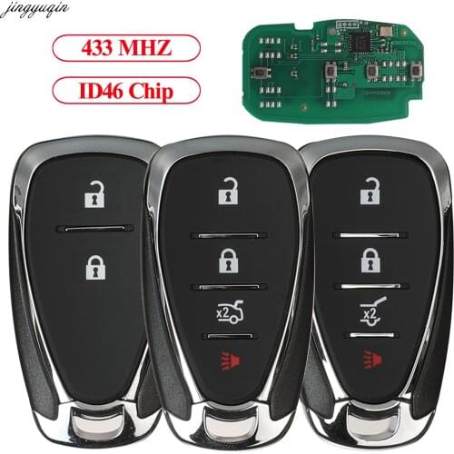 Jingyuqin Remote Control Car Key 433MHz ID46 For Chevrolet Camaro Equinox Cruze Malibu Spark HYQ4EA 2/4 Buttons Smart Fob
