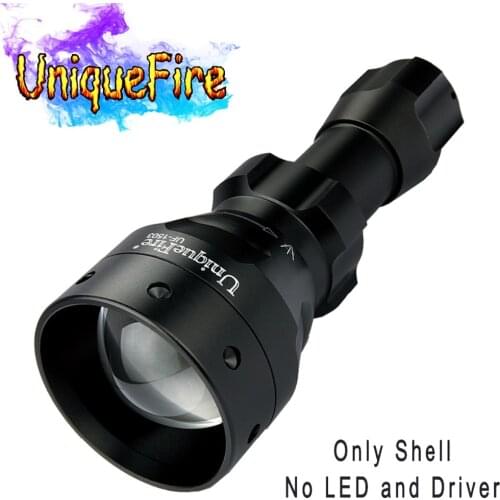 UniqueFire 1503 T50 Element Flashlight 50mm Convex Lens Head Zoom Led Torchs SHELL ONLY Not Include and Driver