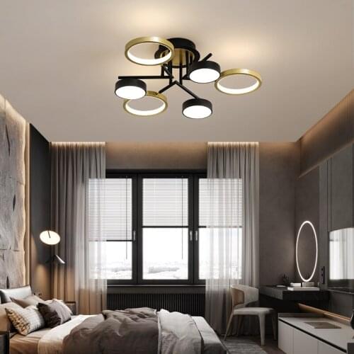 FKL Nordic Ring Chandelier Living room Household Simple LED Ceiling Lamp Whole House Household Package Lamps