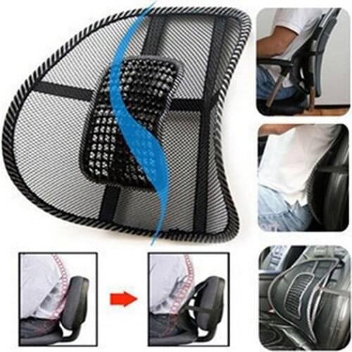 Lumbar Back Massage Mesh Brace Support Office Home Car Seat Chair Back Cushion