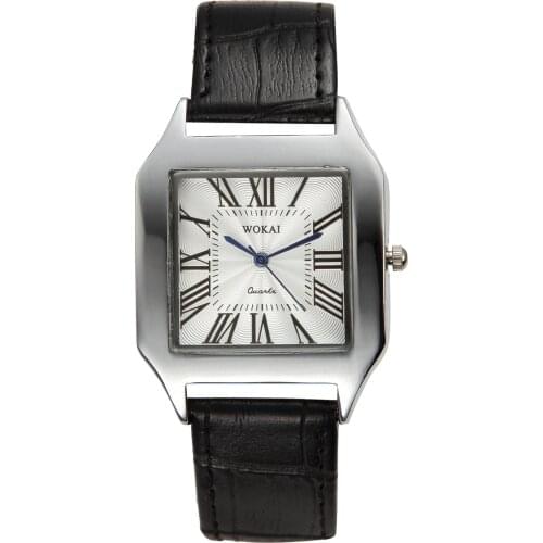 FashionableRelogio feminino restoring ancient ways men and women personality business square Roman scale water on the table