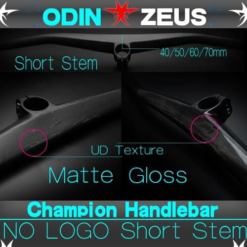 MTB Custom Champion Short Stem Bicycle Handlebar 6degree One-shaped Integrated Bike Handlebar With Stem 40/50/60/70mm