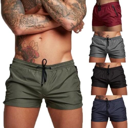 Men Swimwear Shorts 2021 Quick Dry Lining Pocket Beach Swim Trunks Sports Surfing Running Comfy Swimming Beach Wear Short Pants