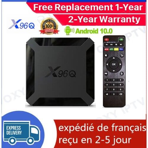 New X96Q IPTV Box Android 10.0 Tv Box 1G 8G 2G 16G Allwinner H313 OXY Smart ip tv set top Box ship from France