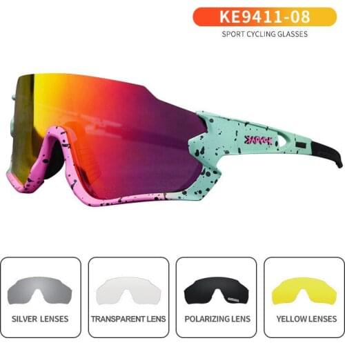 Outdoor Sports 5 lenses Polarized Cycling Glasses Men Women Bicycle Glasses Bike Sunglasses