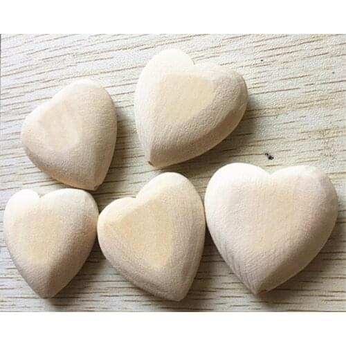 Wholesale 47x42mm 20pcs/lot ( hole:3mm) chunky Natural Wooden heart Beads for necklace or bracelet making