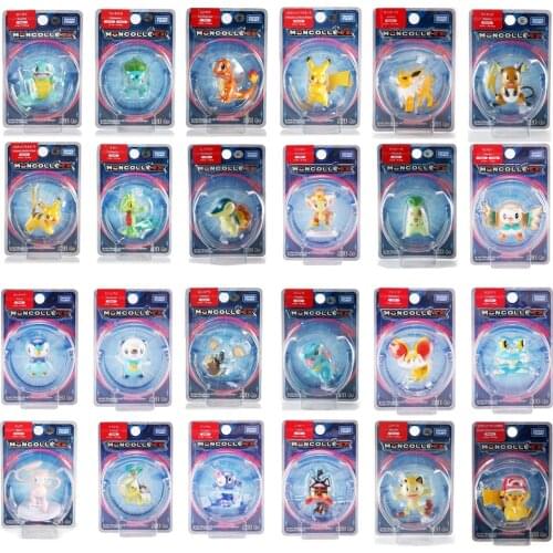 Genuine Pokemon Figure Pikachu Charizard Mew 5.5cm Anime Figure Model Toys Pikachu Collection Dolls Kids Gift Official Box