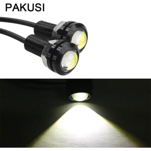 PAKUSI 2Pc Eagle Eye DRL Lamp LED License Plate Lights 12V DIY For BMW E46 Renault Audi A4 B6 VW Ford Volvo Opel KIA accessories