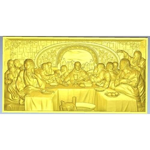 The Last Supper Christianity Jesus 3d STL models used for cnc artcam 3d relief model 17.3MB