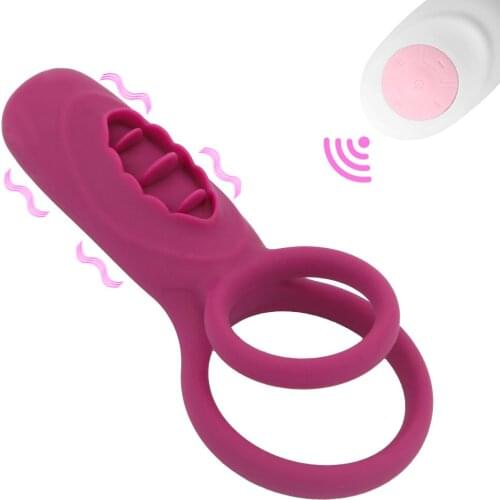 Chastity Cage Remote Control USB Charging Delay Ejaculation Sex Toys for Adult Couple Dual Vibrating Penis Ring 10 Frequency