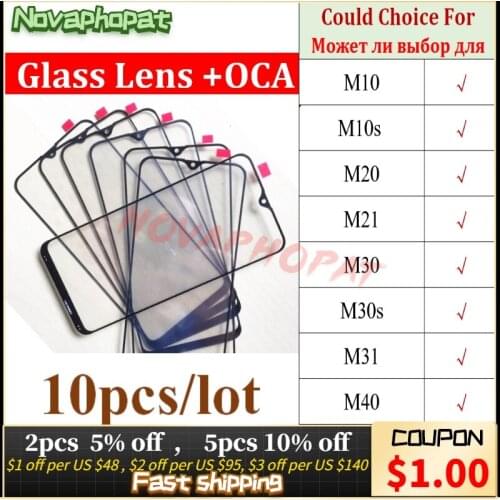 Digitizer LCD Sensor Panel For Samsung Galaxy M10 M10s M20 M21 M30 M30s M31 M40 Touch Screen Glass lens OCA 10pcs/lot