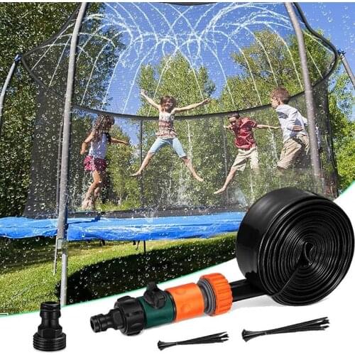 12m Summer Water Sprinkler Trampoline Sprinkler Outdoor Garden Water Games Toy Sprayer Backyard Water Park Accessories 39 Feet