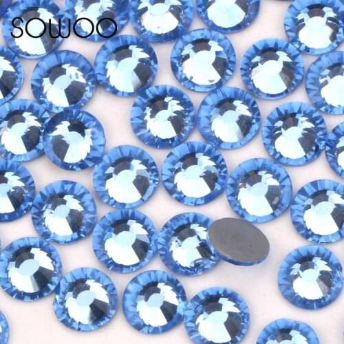 SS6-SS30 Light sapphire Color similar SWA Rhinestone1440pcs/lot High quality Hotfix Rhinestones use for high-end clothing