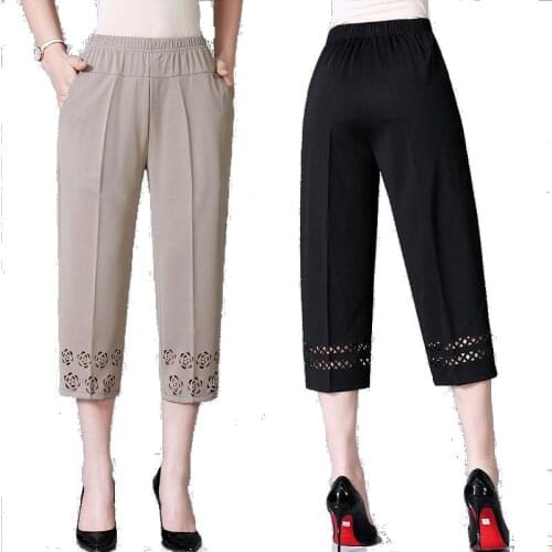 TQGQG Women's Cropped Trousers