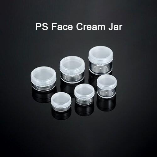 1pc Frosted Cap Face Cream Jar Mini Jar Empty Cosmetic Bottles Refillable Bottles Plastic Eyeshadow Face Cream Jar Pot Container