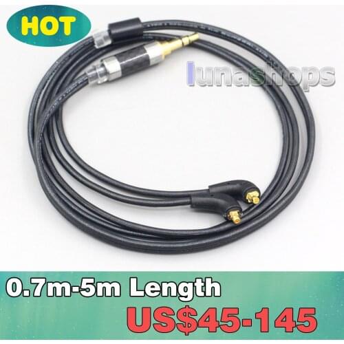 2.5mm 4.4mm XLR 3.5mm Black 99% Pure PCOCC Earphone Cable For Etymotic ER4SR ER4XR ER3XR ER3SE ER2XR ER2SE LN007087