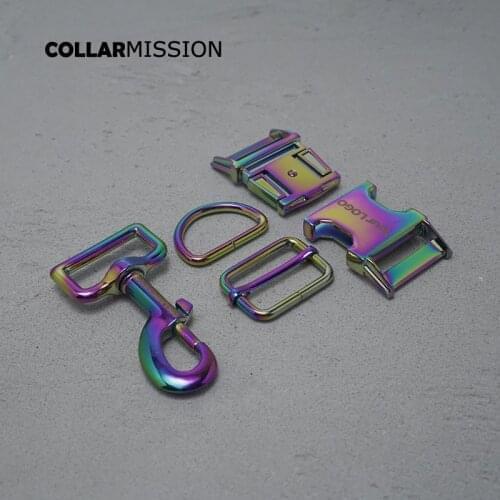20pcs/lot(metal buckle+adjust buckle+D ring+metal clasp/set)Engrave DIY buckle dog collar part 8 colours 15mm,20mm,25mm,30mm