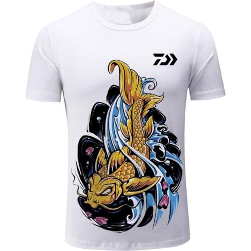 2020 Outdoor Fishing T-Shirt Breathable Fishing Clothes Short Sleeve Fishing Clothing Fishing Cycling Jersey Lucky Charm T Shirt