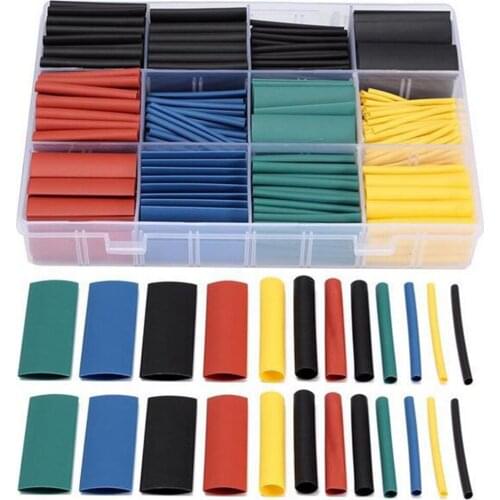 280/127pcs Polyolefin Heat Shrink Tube Shrinking Insulation Shrinkable Tube 2:1 Wire Cable Sleeve Kit