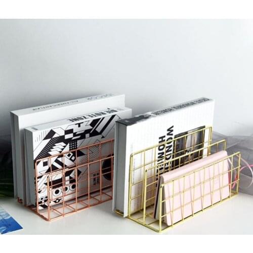 3 Layers Iron Book Magazine Document Storage Shelf Stand Dormitory Office Supply