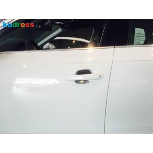 For Audi A4 B9 9L 2016 2017 Sedan ABS Chroem Side Door Handle bowl cup Covers Trim stylings Accessories stickers 4pcs