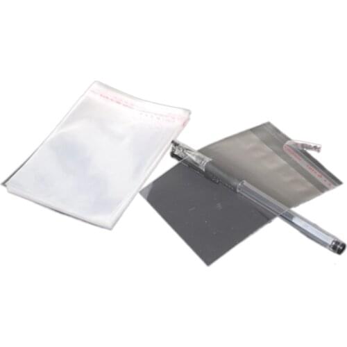500pcs/lot Clear Resealable BOPP/Poly/ Cellophane Bag 7x10cm(8+2) Transparent OPP gift Plastic packaging bags Self Adhesive Seal