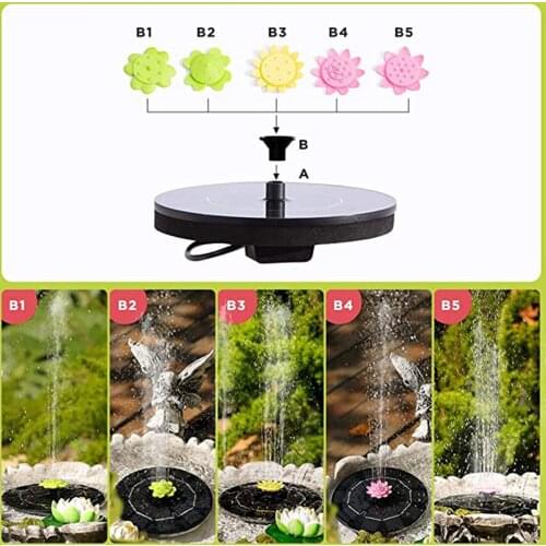7V/1.4 W Solar Panel Solar Fountain Pump Water Cycling No Electricity Required for Pond Garden Decoration