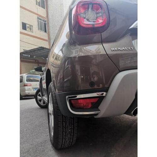 Car Stainless Steel Chrome rear tail Fog lights Lamp Cover for Renault Dacia Duster 2018-2021