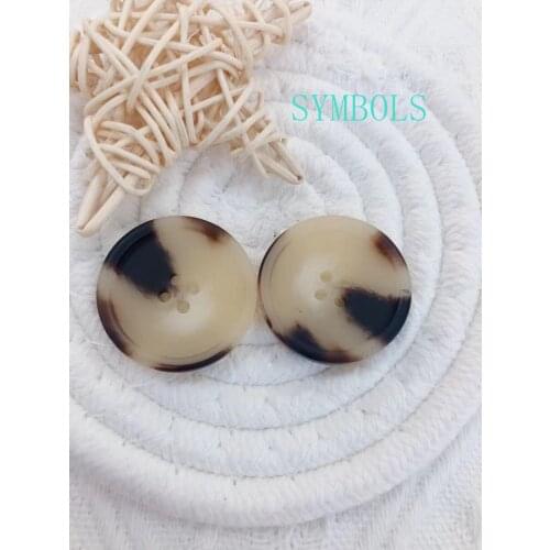 10PCSResin Imitation Horn Large Buttons For Clothing Sweater Suit Coat Vintage Decorations DIY Accessories Wholesale